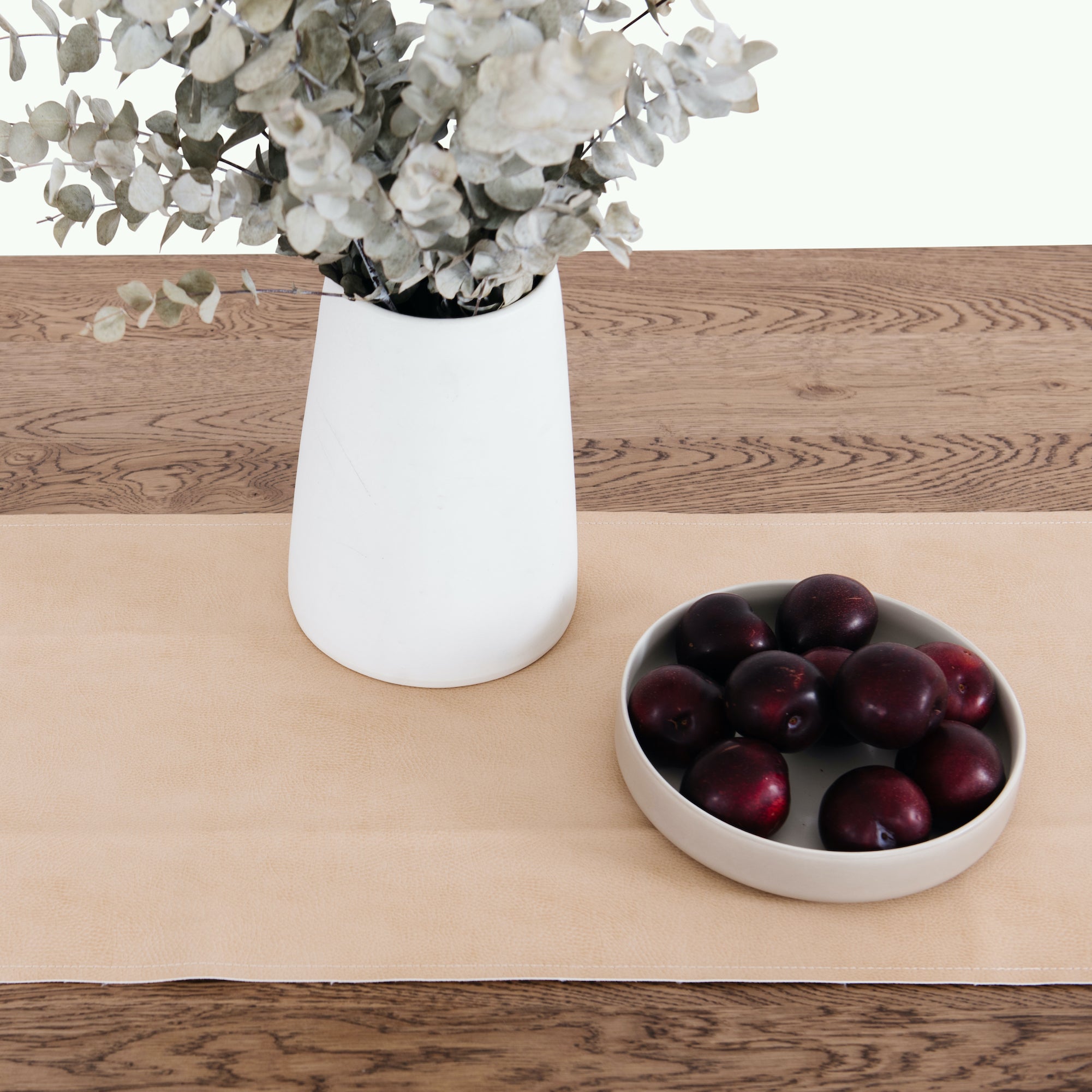 Untanned (on sale)@Overhead of Untanned Table Runner on table