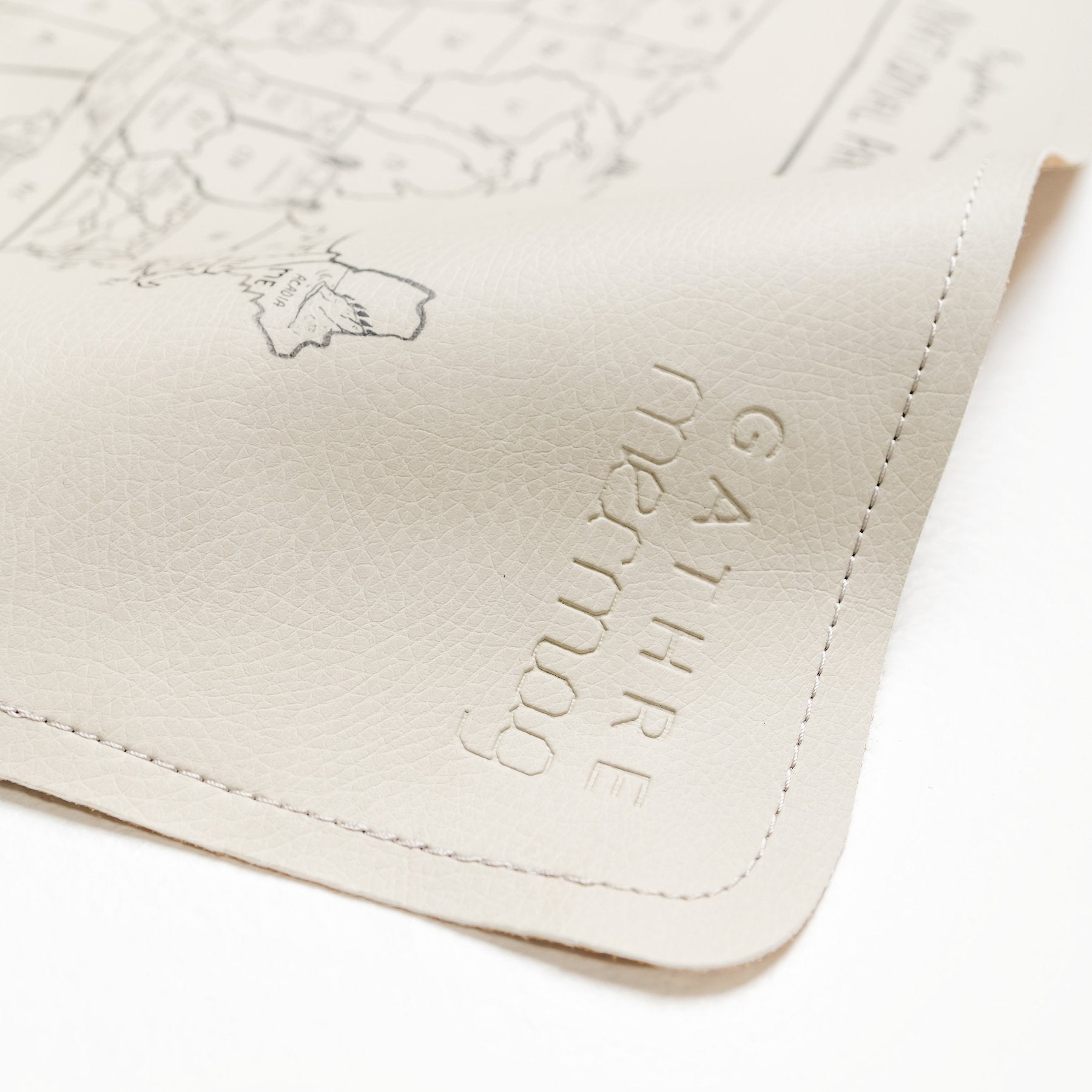 National Parks Map@Gathre deboss detail on the National Parks Map Micro mat