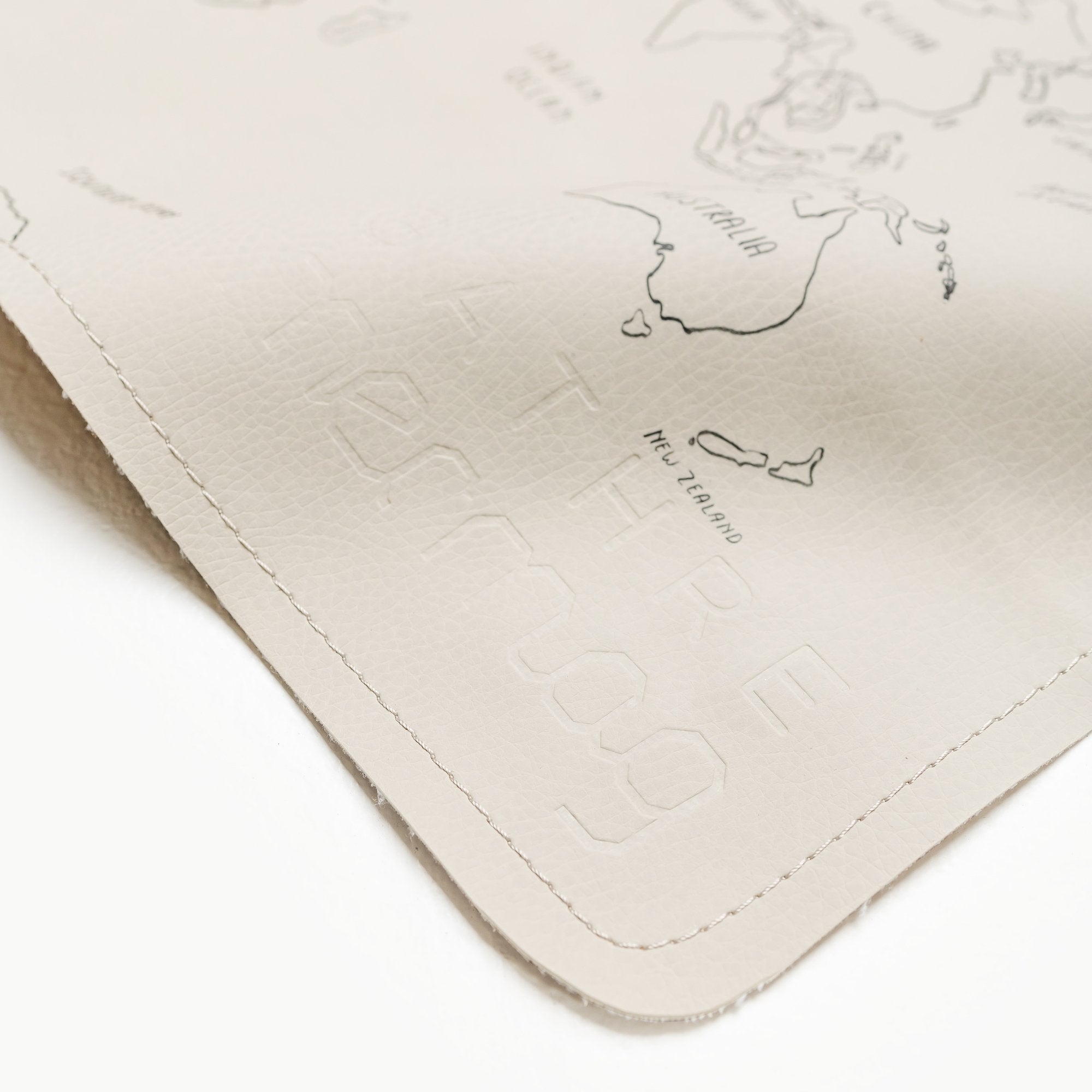 World Map@Gathre deboss detail on the World Map Micro mat