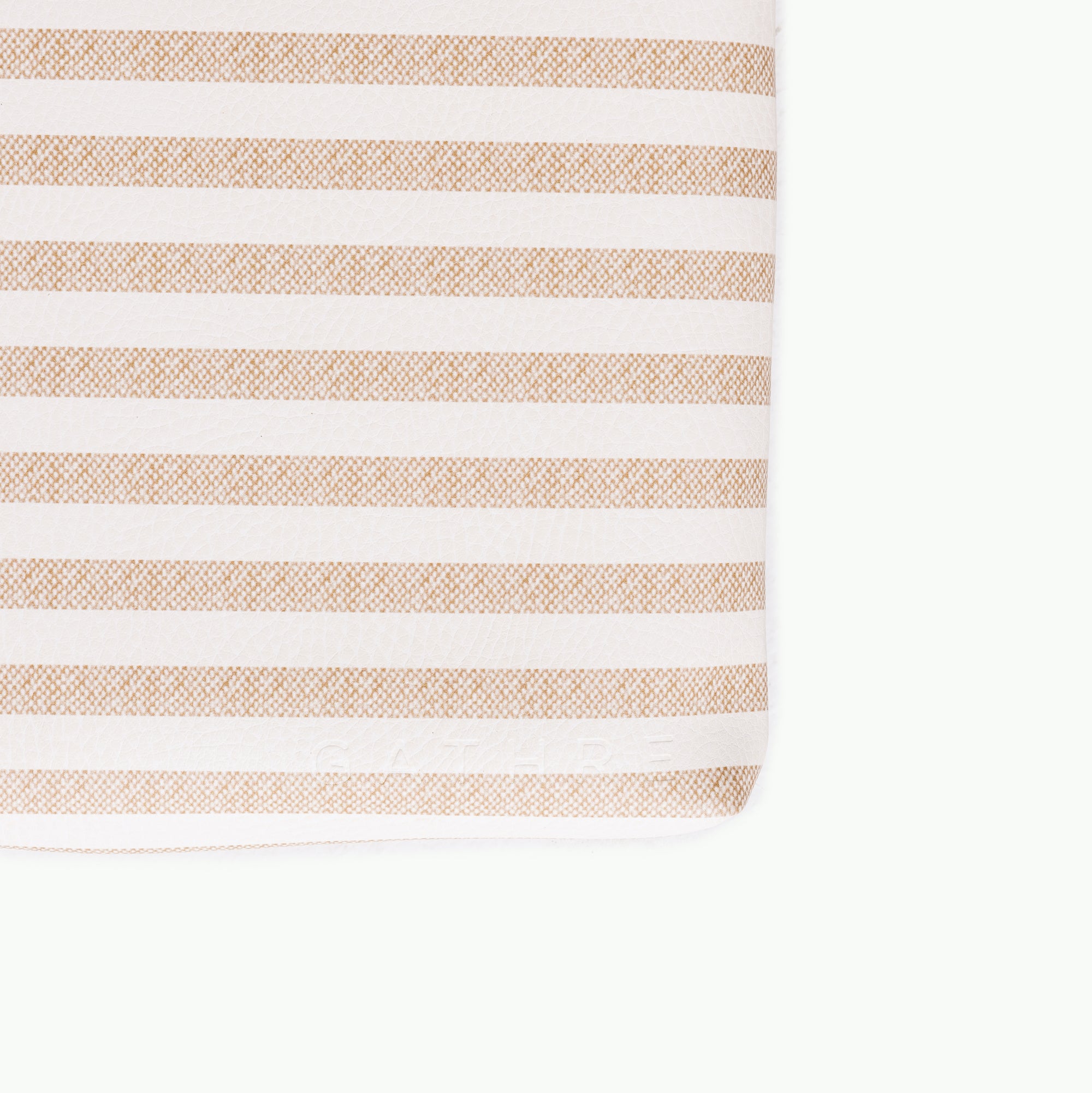 Cafe Stripe / Square@gathre deboss on the cafe stripe padded mini square