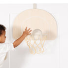 Ivory@Lightweight wooden doorway basketball hoop with durable design