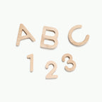 Birch@front side of wooden letters