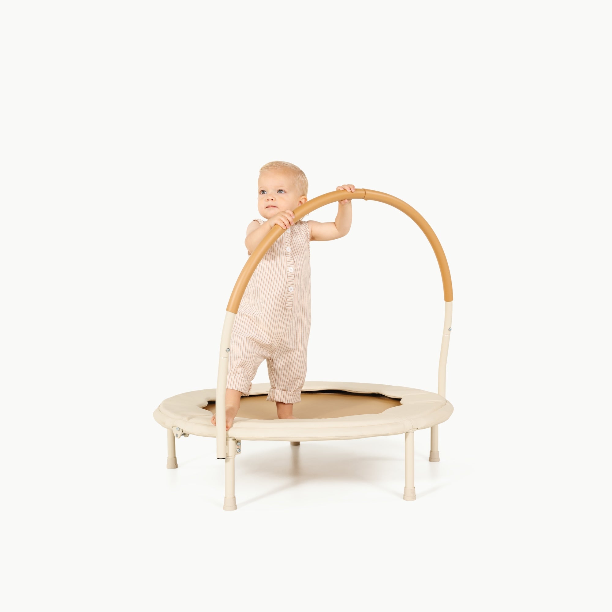 Ivory Scallop@Indoor trampoline for toddlers and young kids designed for everyday play at home