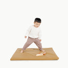 Ochre (on sale) / Square@Kid playing on the Ochre Padded Mini Square