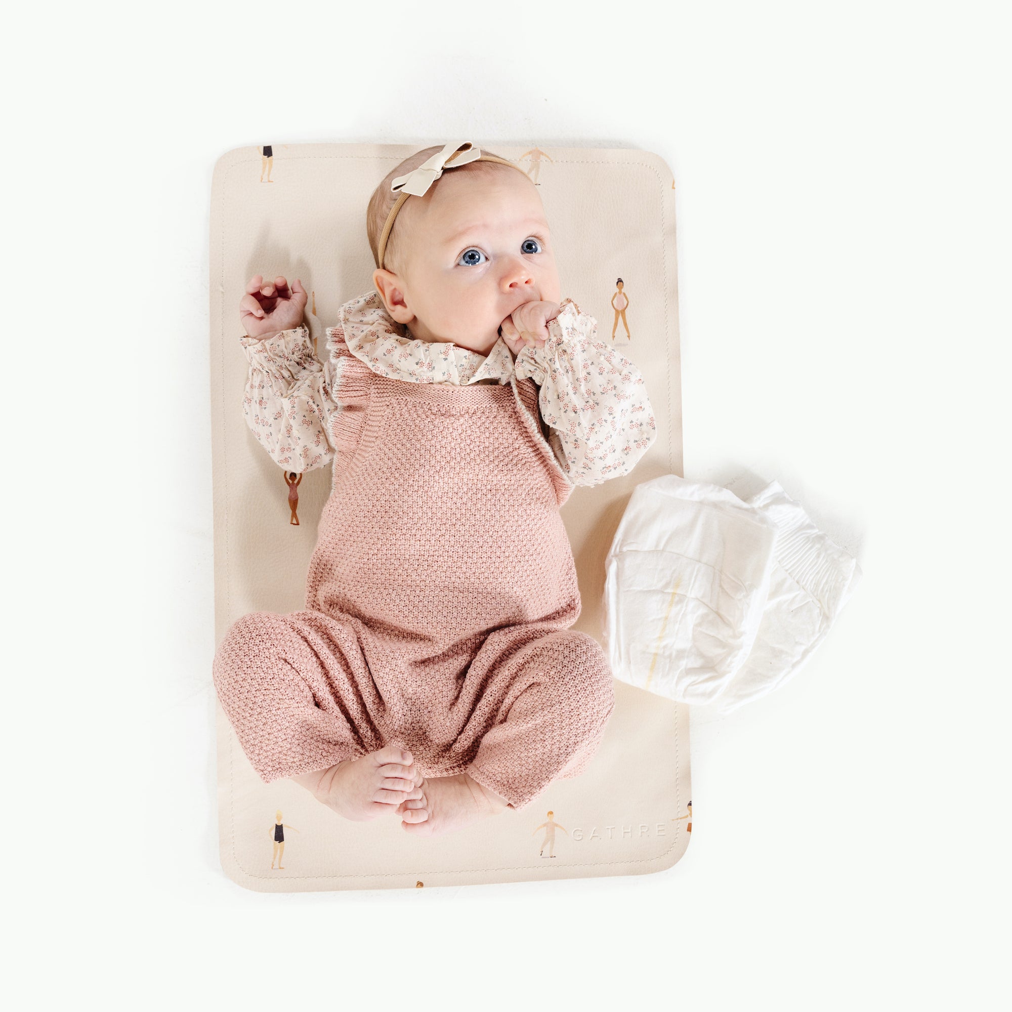 Petite Dancer@overhead of baby on the petite dancer micro mat