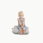 Pewter (on sale) / Square@kid sitting on the pewter mini square floor cushion