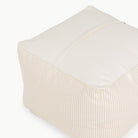 Pinstripe@square pouf zipper detail