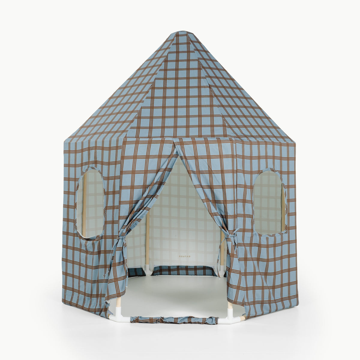 Rustic Plaid@detail image of the play tent