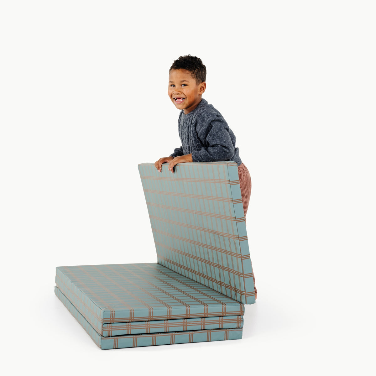 Rustic Plaid@Kids tumbling mats for soft play and movement at home