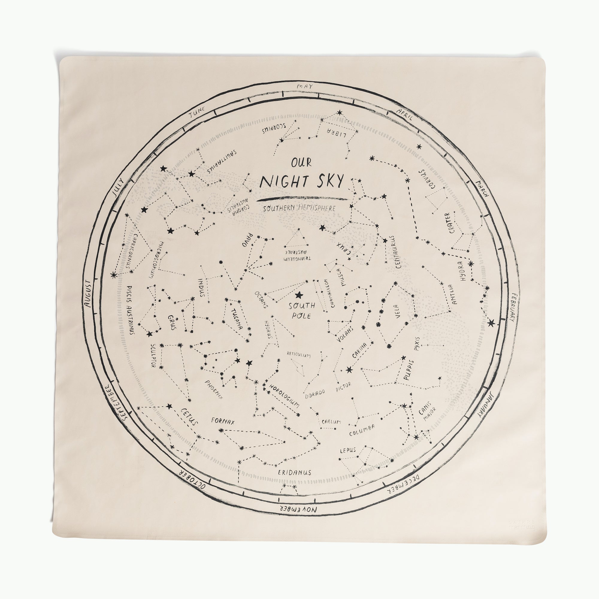 Constellation - Southern Hemisphere (on sale) / Square@the Constellation - Southern Hemisphere midi mat