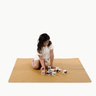 Saffron • Ivory@little girl on double sided mat