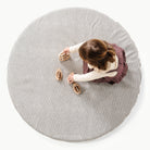 Stone Stripe / Circle@Overhead of Girl sitting on Stone Stripe Padded Mini Circle