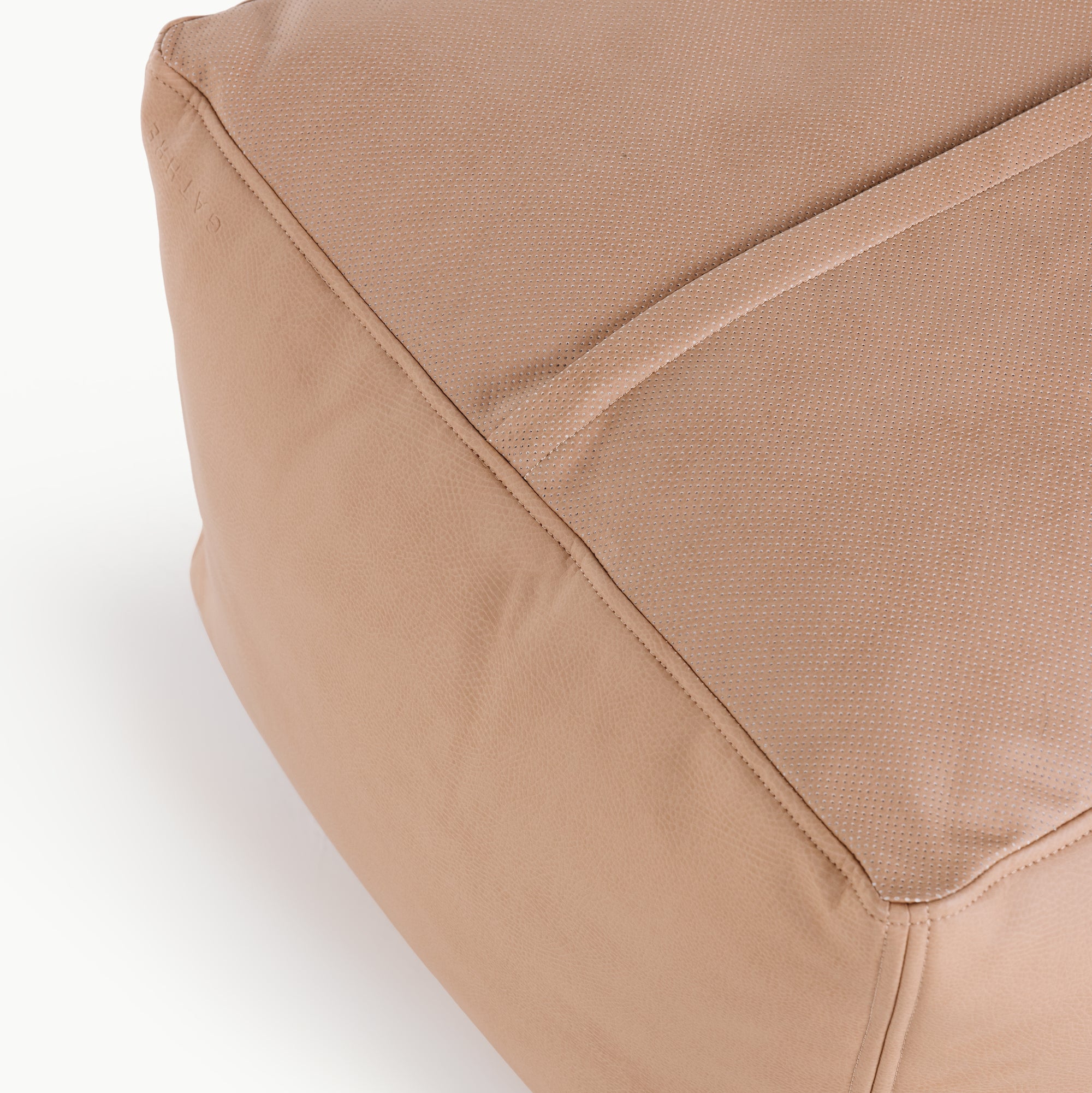 Terra (on sale)@perforated bottom of the terra square pouf