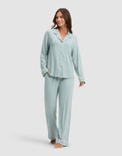 Brook@woman wearing brook cozy earth pajamas