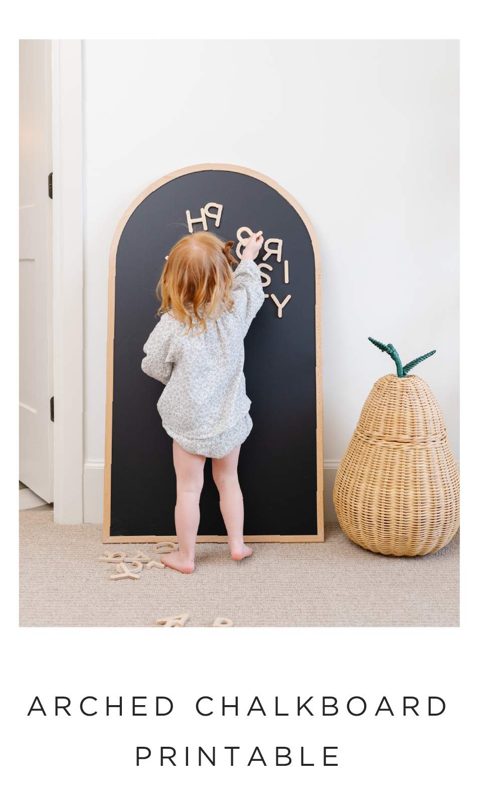 Arched Chalkboard Printable