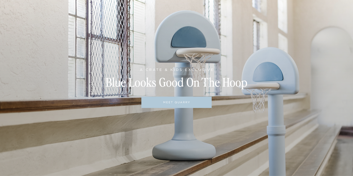 A Crate & Kids Exclusive. Blue Look Good On The Hoop. [MEET QUARRY]
