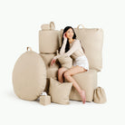 Millet@Millet products with woman sitting on Millet Ottoman