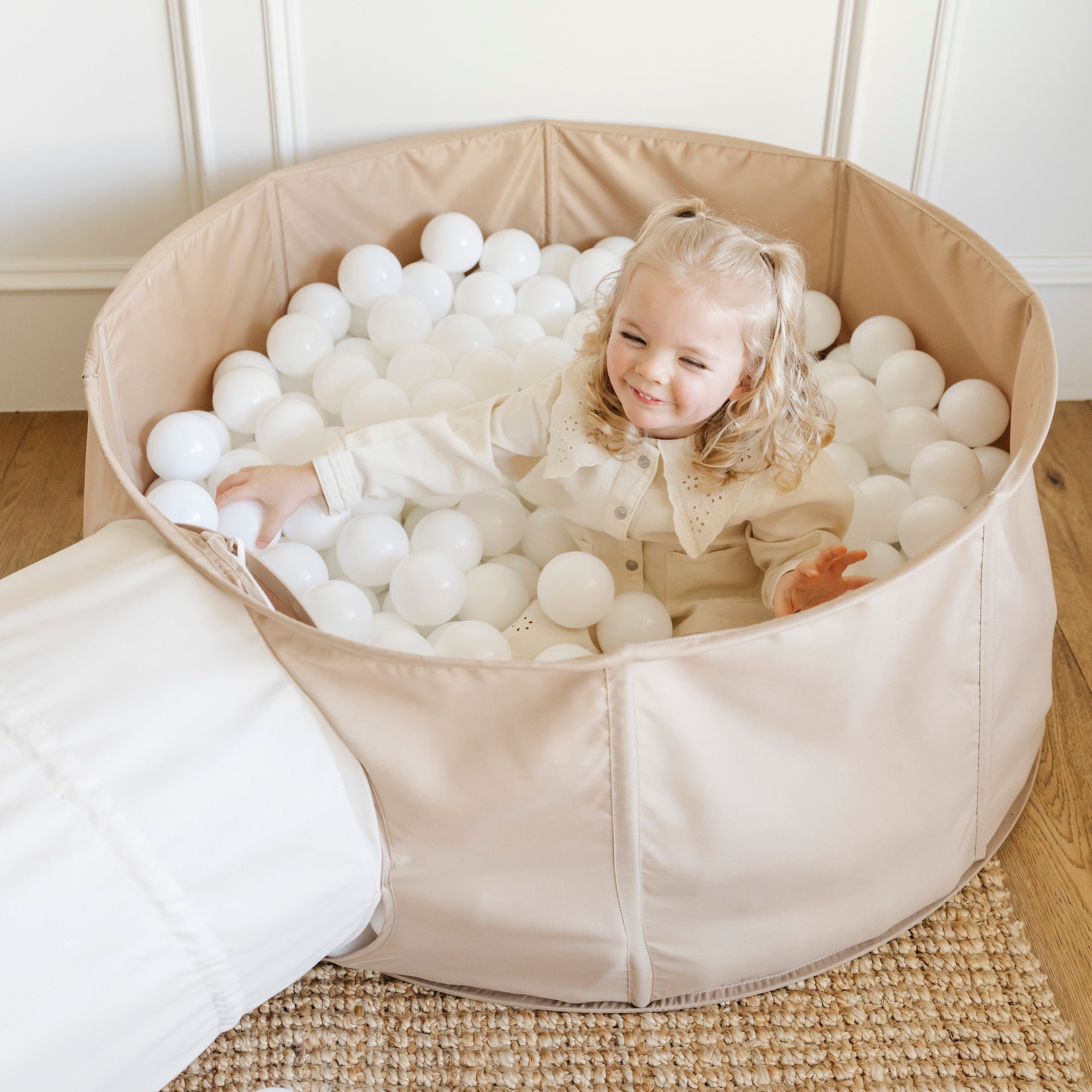 Seagrass@kid playing in the rollic by gathre 3-in-1 playroom bundle