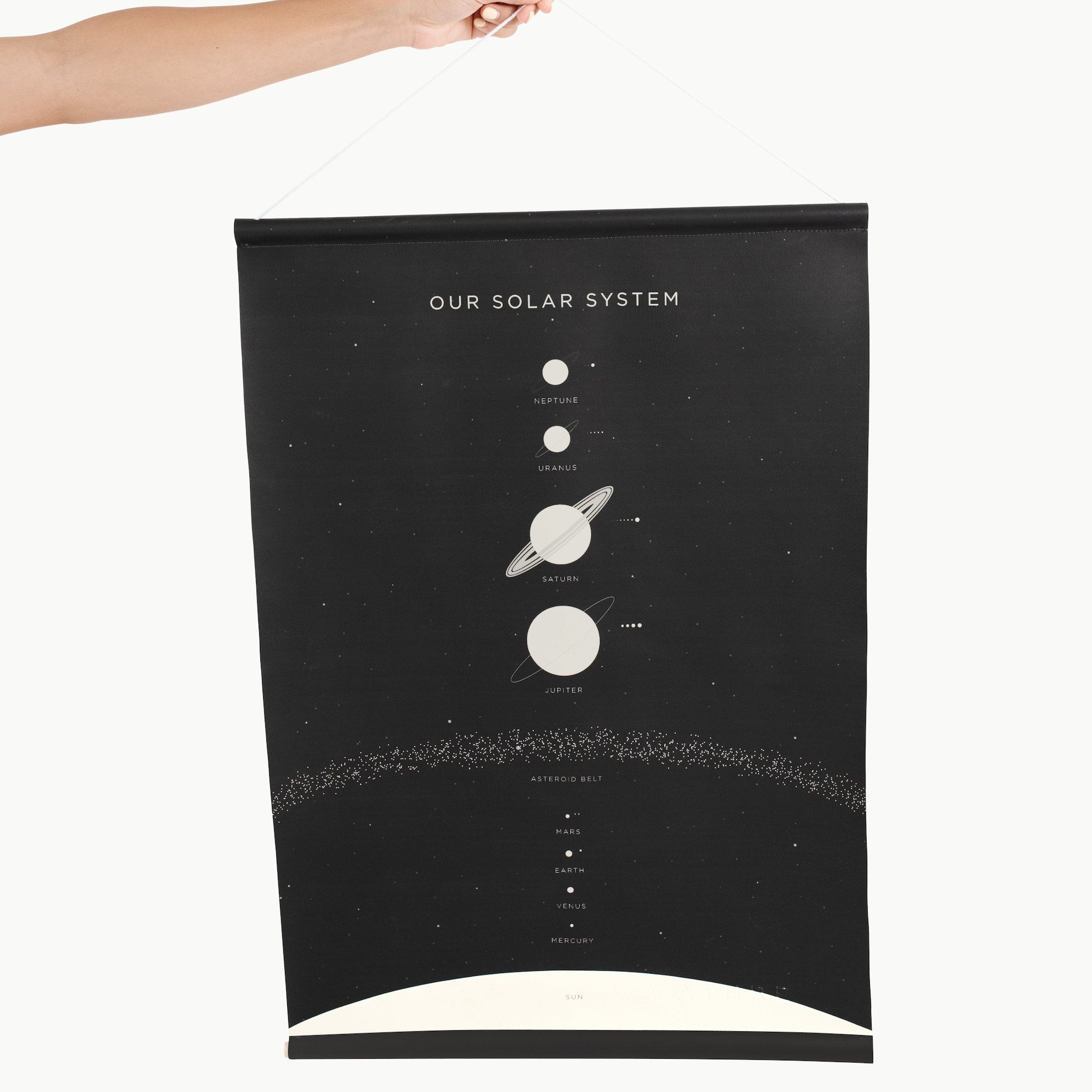 Solar System@Up close photo of woman holding the Solar System Poster