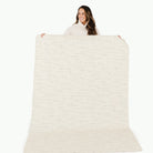 Cantata (on sale) / 6 Foot@woman holding cantata 6 foot tablecloth