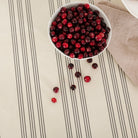 Pencil Stripe (on sale) / 8 Foot@Overhead Pencil Stripe Tablecloth on table