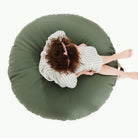 Thyme / Circle@Overhead of kid sitting on the Thyme Circle Floor Cushion