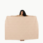 Untanned (on sale) / 6 Foot@woman holding untanned tablecloth