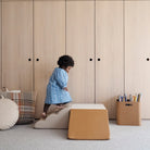 kid playing on the mini climber playset