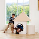 Muslin • Parchment • Ivory • Wool@Kids playing on the Ivory Block Playset