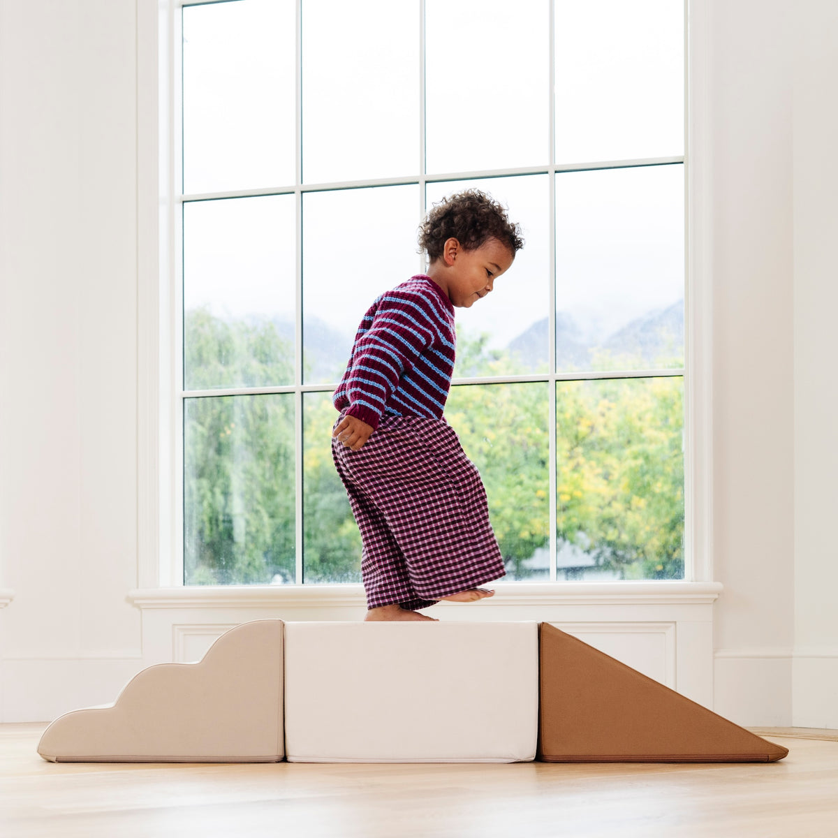 Ivory • Millet • Camel@toddler playing on mini climber