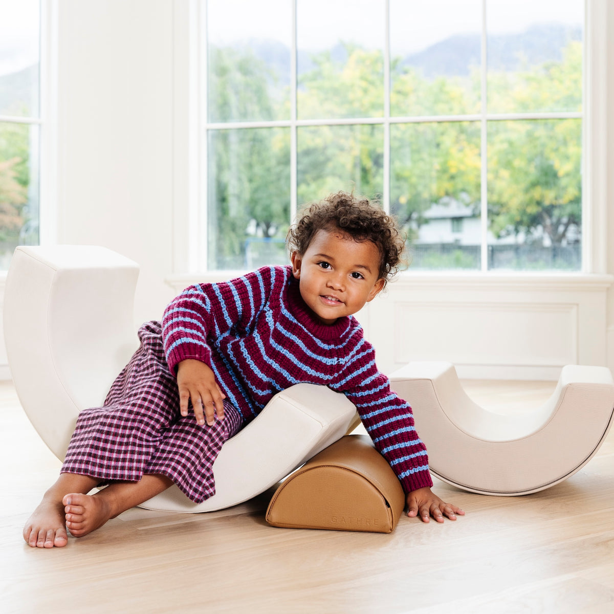 Ivory • Millet • Camel@toddler playing on the mini climber
