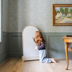 Beech@Child using a kids chalkboard for drawing and magnetic play at home