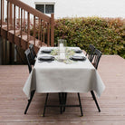 Pewter (on sale) / 8 Foot@Pewter Tablecloth on table