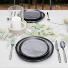 Pewter (on sale) / 8 Foot@Overhead Pewter Tablecloth on table