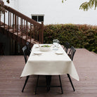 Blanc (on sale) / 8 Foot@Blanc Tablecloth on table