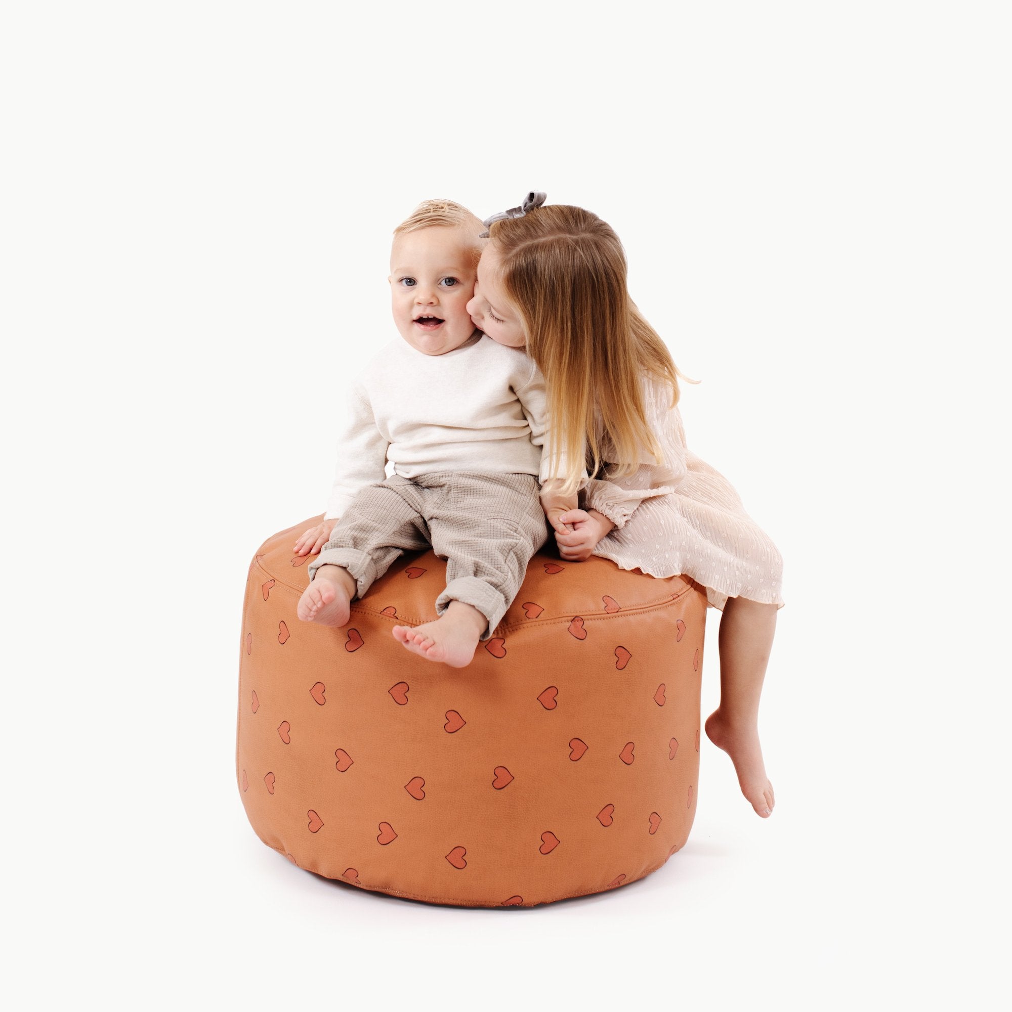 ILY (on sale)@Kids sitting on the ILY Circle Pouf