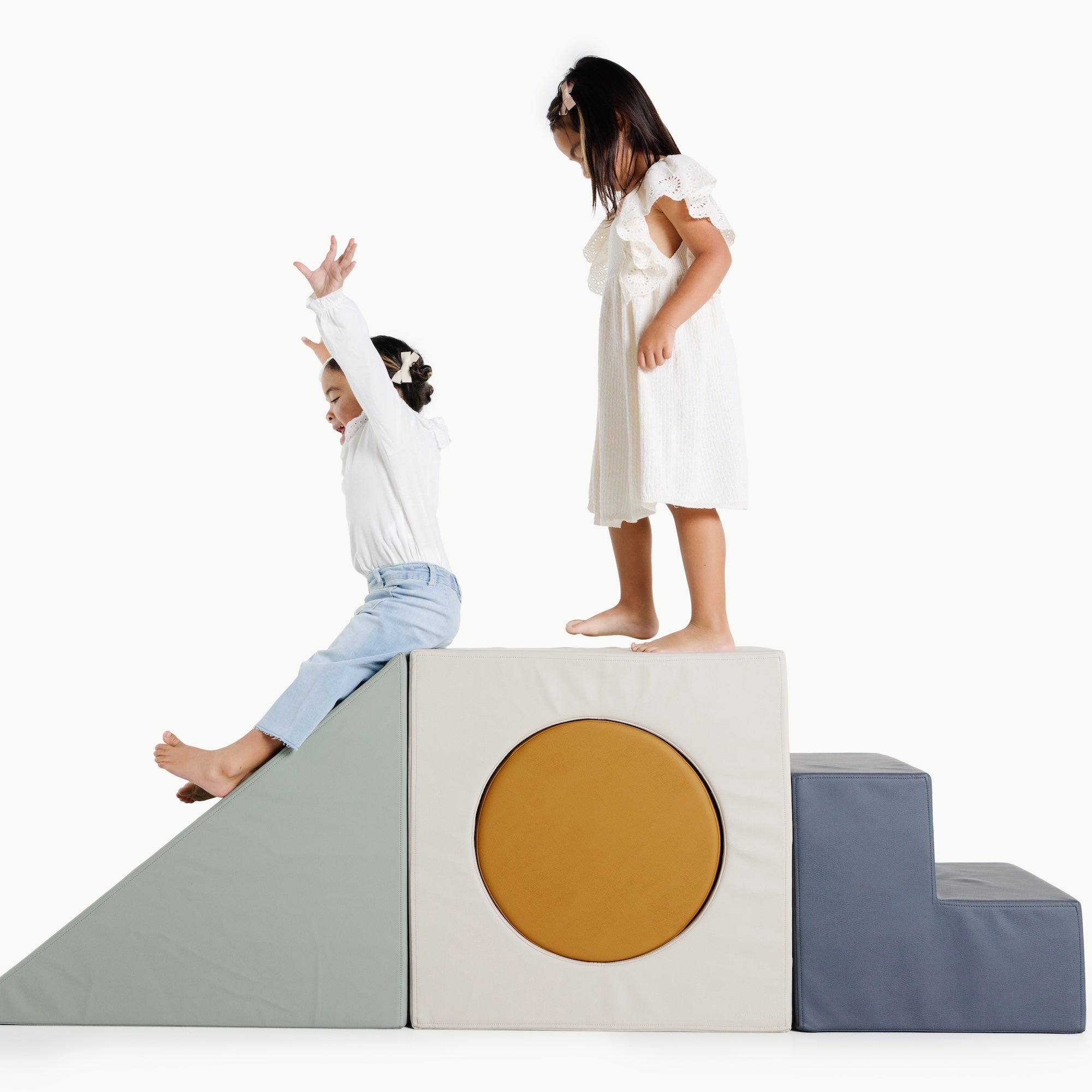 Palm • Dune • Saffron • Nightfall@kids playing on the block playset