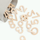 Birch@Wooden Letters pouring out of a Small Storage Bin