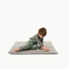 Stone Stripe / Square@Kid sitting on Stone Stripe Square Padded Mini Playmat