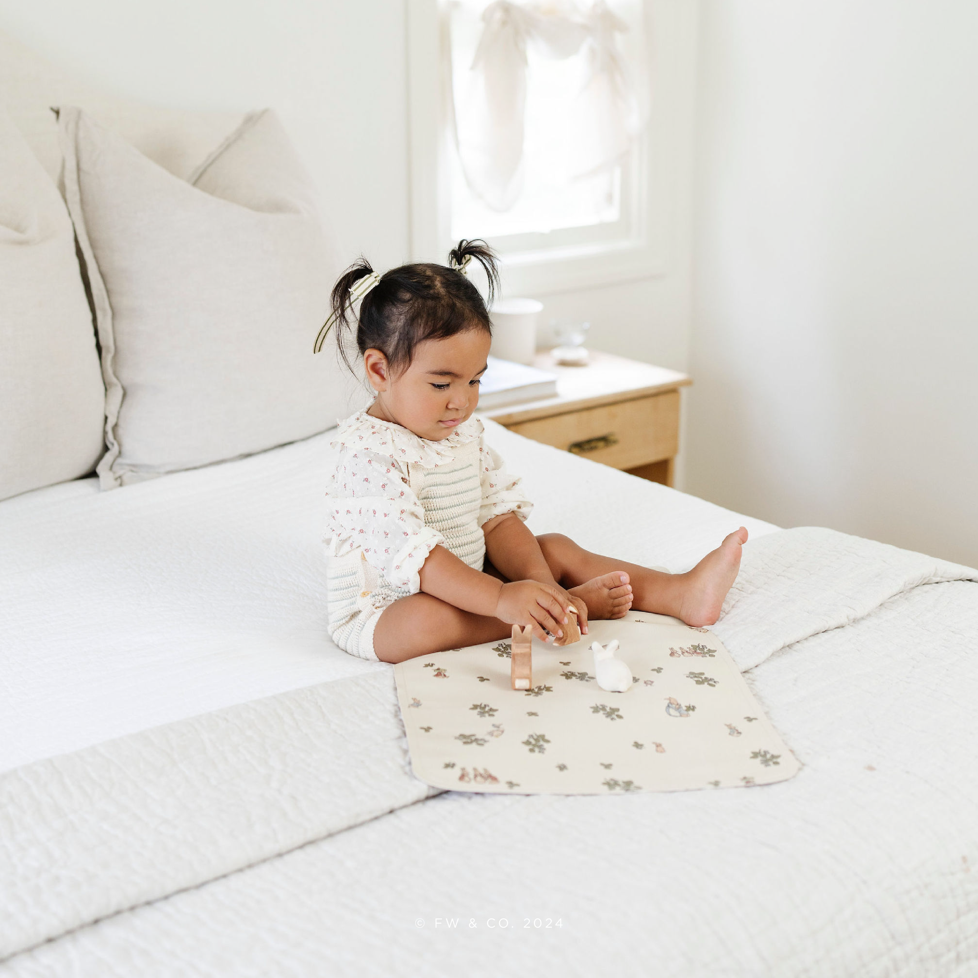 Peter Rabbit™@Lifestyle image of little girl on a micro mat