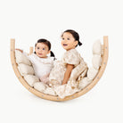 Ivory@Kids playing with the Play Gym + Play Gym Pillow