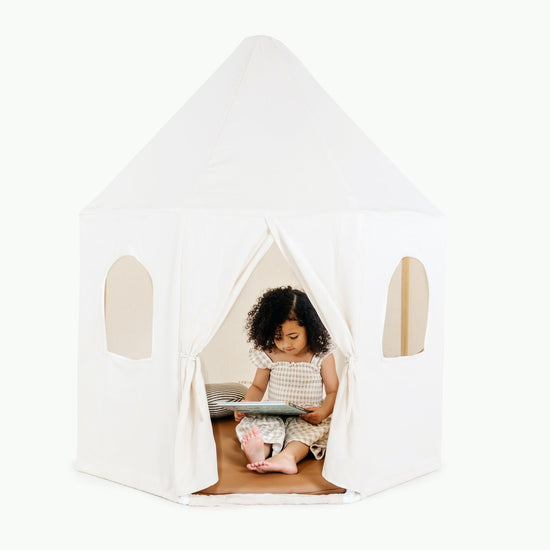 Ivory@Kid sitting in Ivory Play Tent