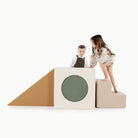 Camel • Ivory • Thyme • Millet@Kids playing on the Thyme Block Playset