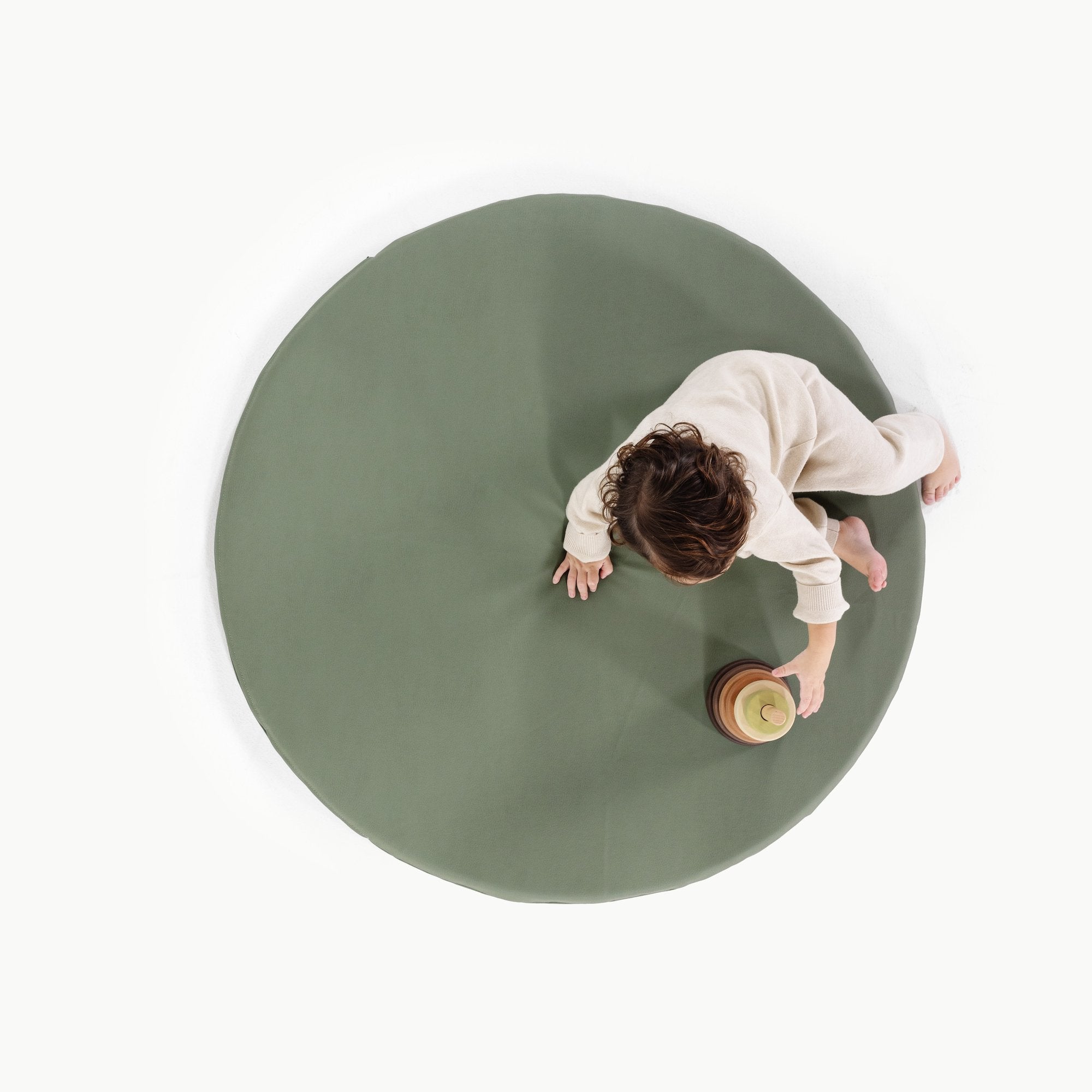 Thyme / Circle@Overhead of kid playing on the Thyme Padded Mini Circle