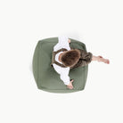 Thyme / Square@Overhead of kid sitting on a Thyme Square Pouf