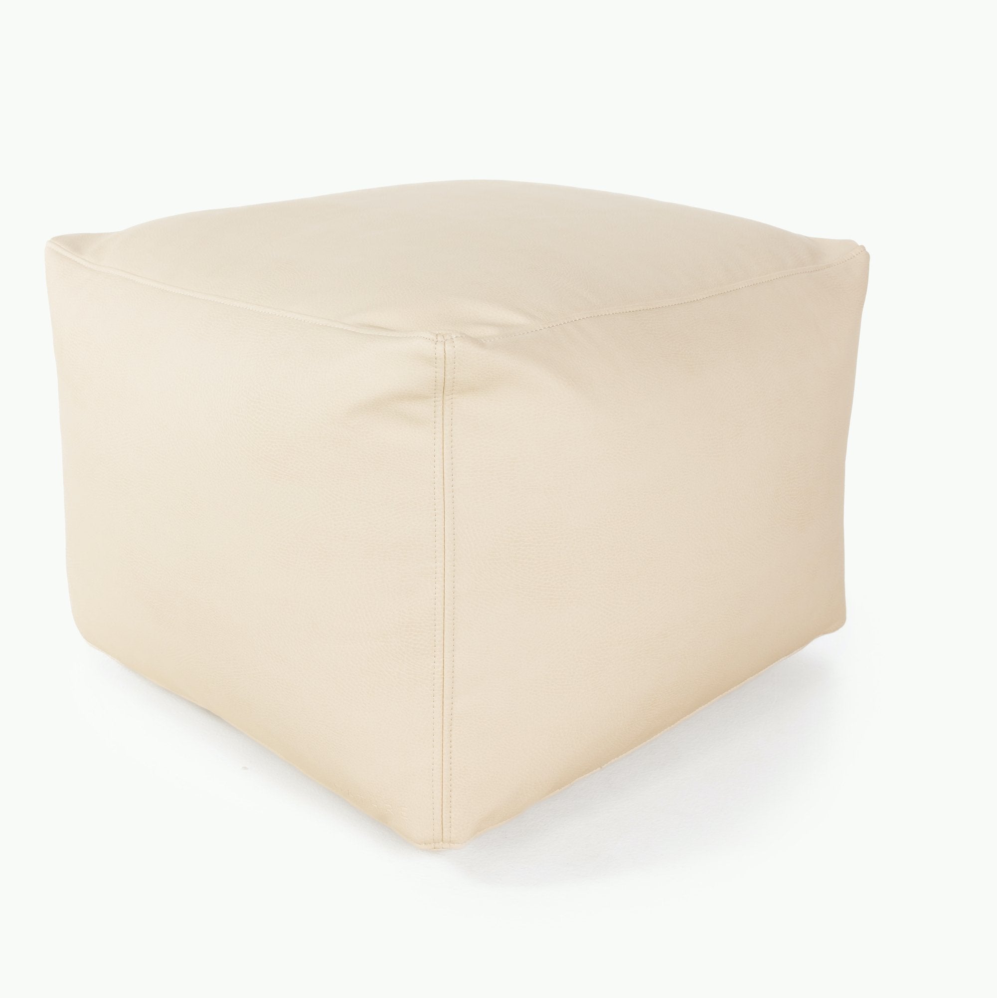 Wool (on sale)@Seam detail on the Wool Square Pouf