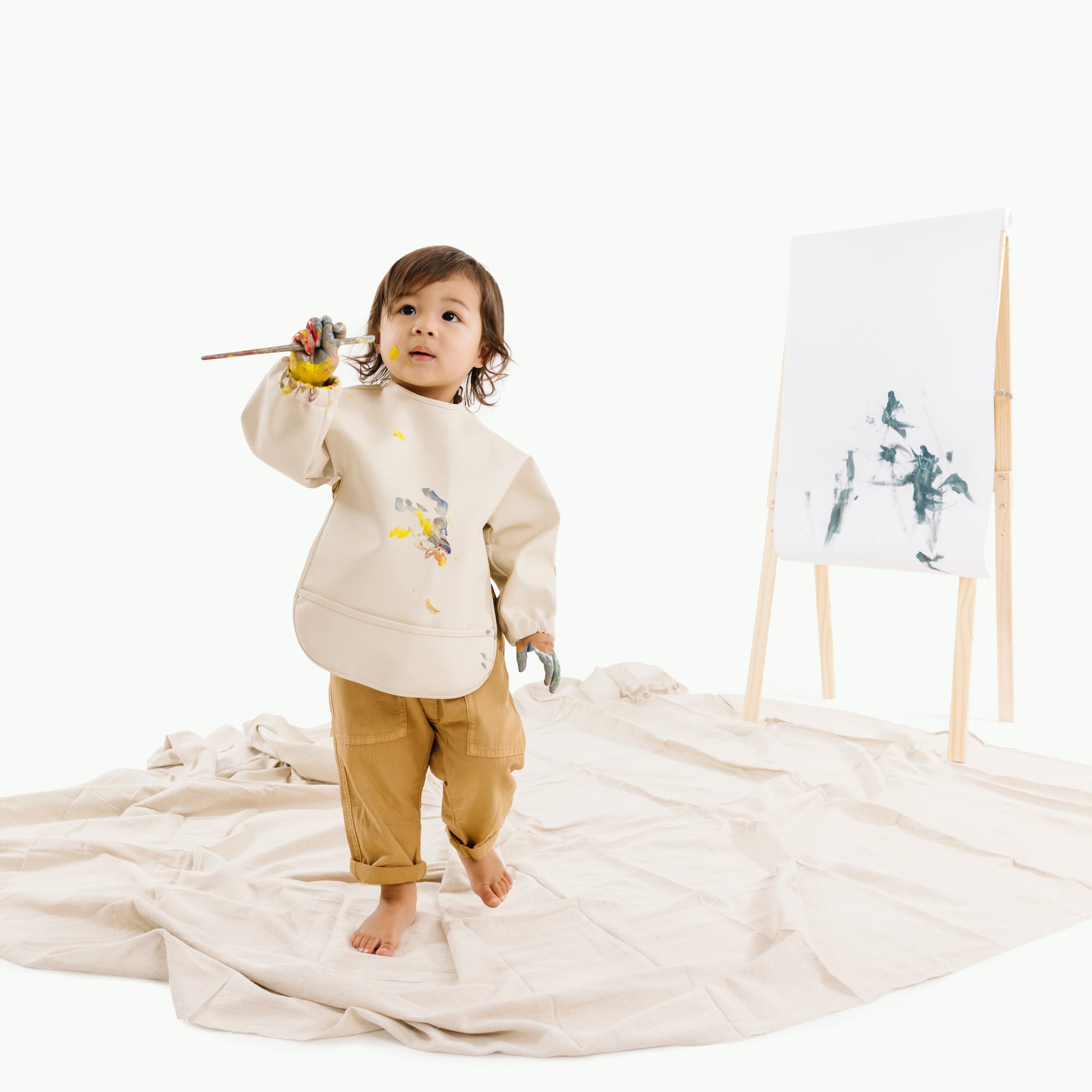 Ivory (on sale)@Kid painting in the Ivory Smock