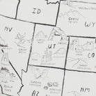 National Parks Map@National Parks Map Swatch  